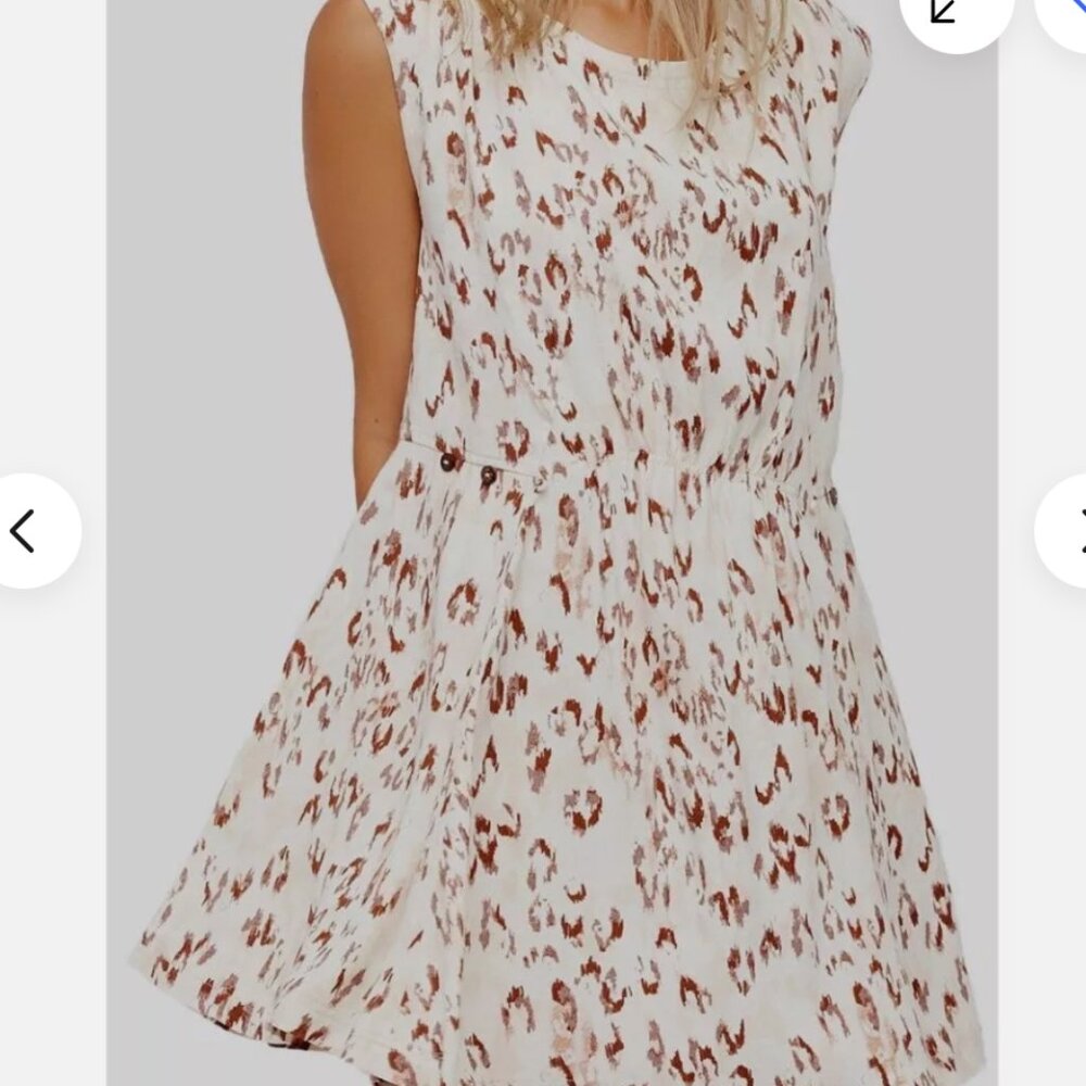 Free People Fake Love Open Back Leopard Print Mini Dress Size XS‎ - Picture 3 of 9